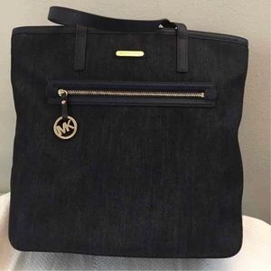 Like New Michael Kors MK jean denim Tote Bag